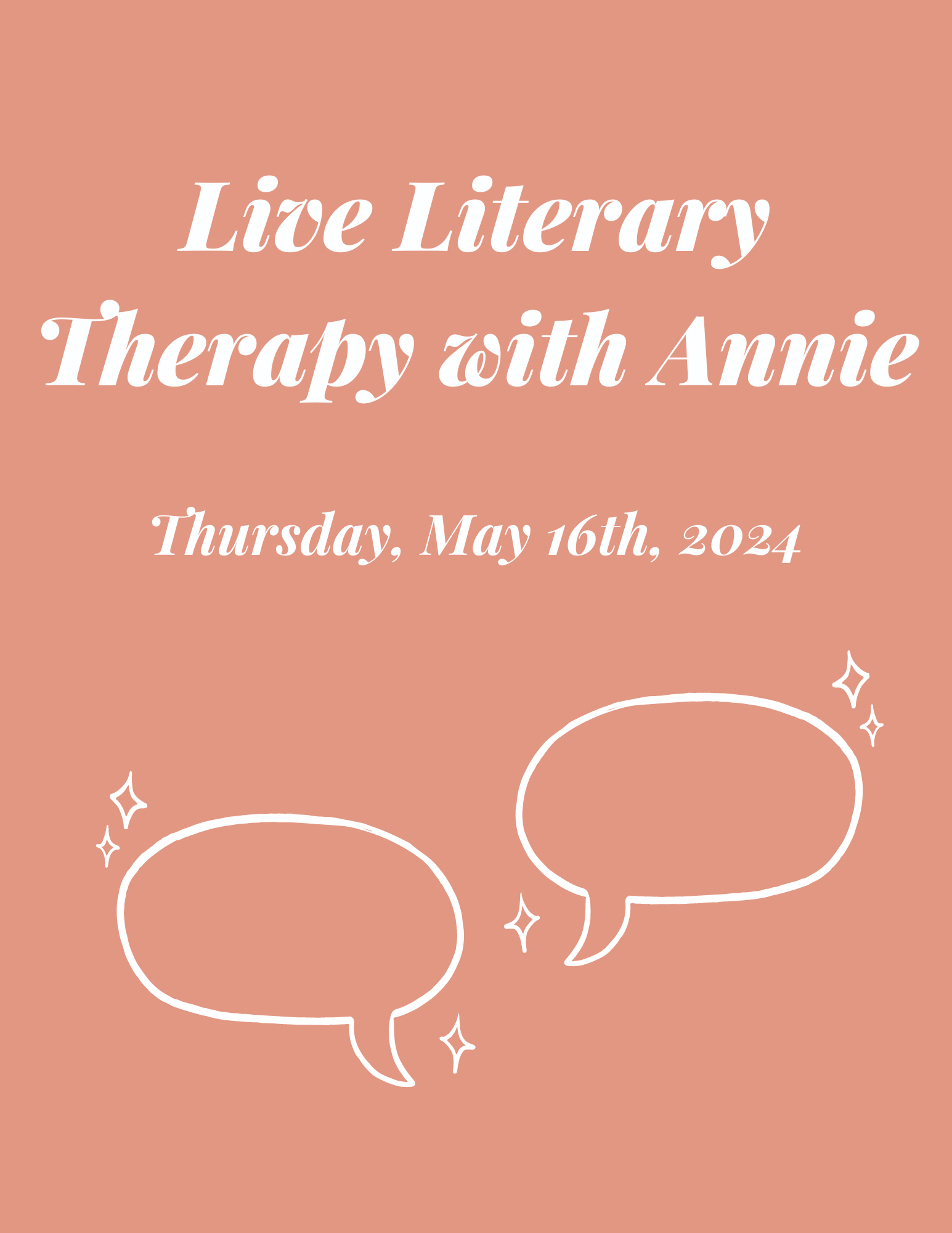 Live Literary Therapy with Annie