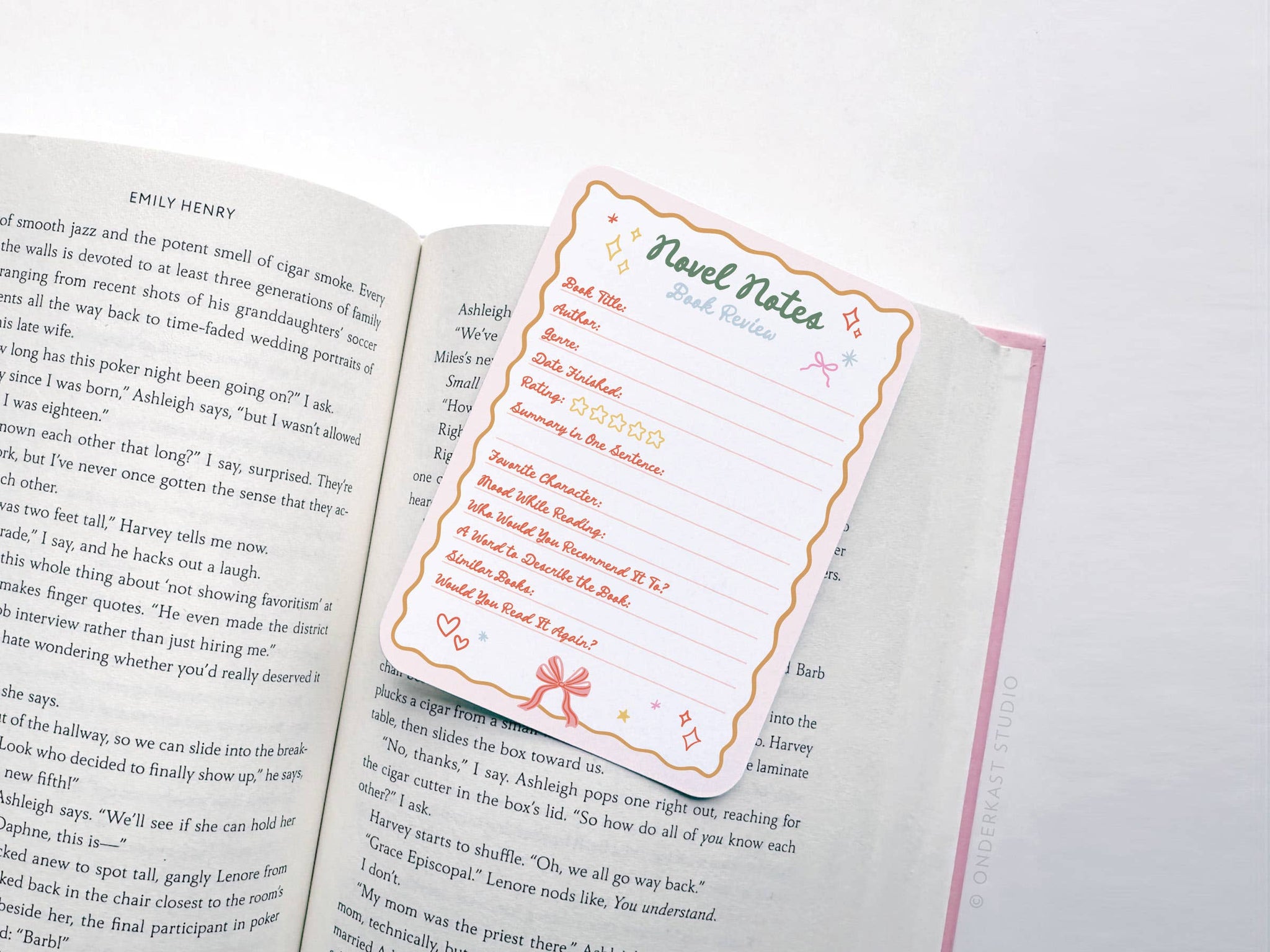 Coquette Novel Notes Book Review Cards