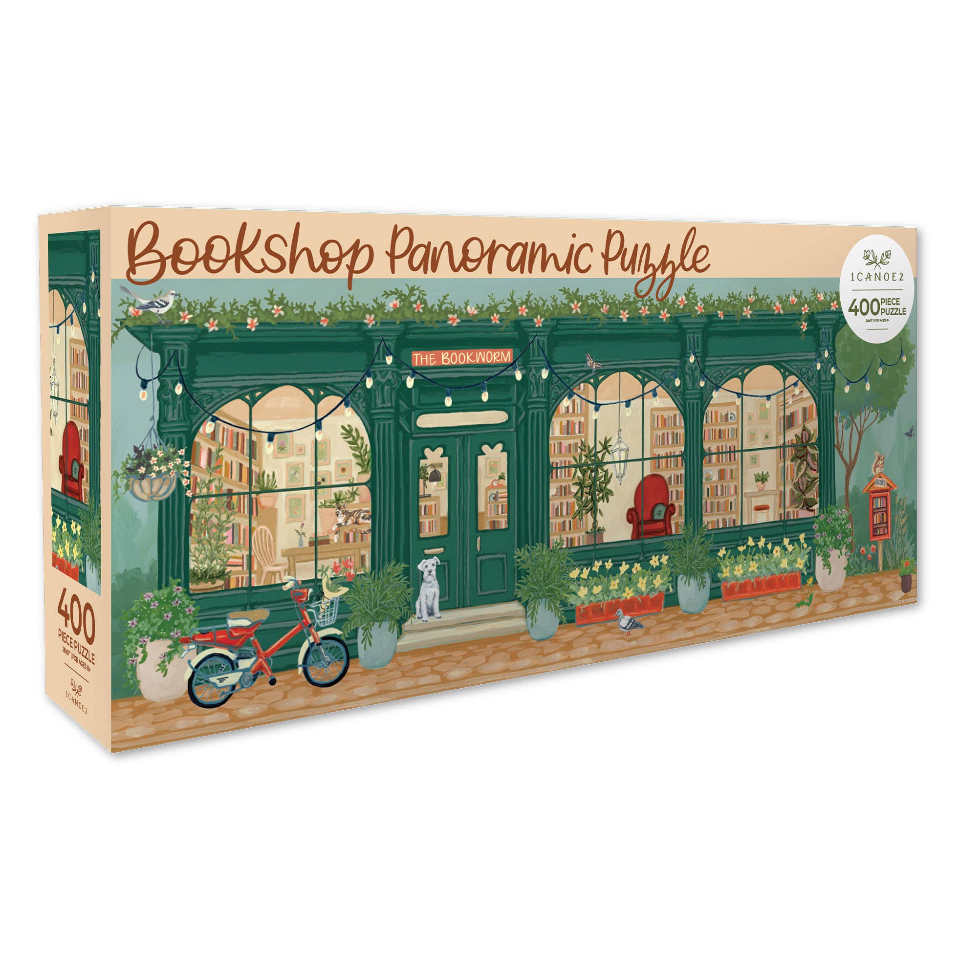 Bookworm Bookshop 400 Piece Panoramic Jigsaw Puzzle
