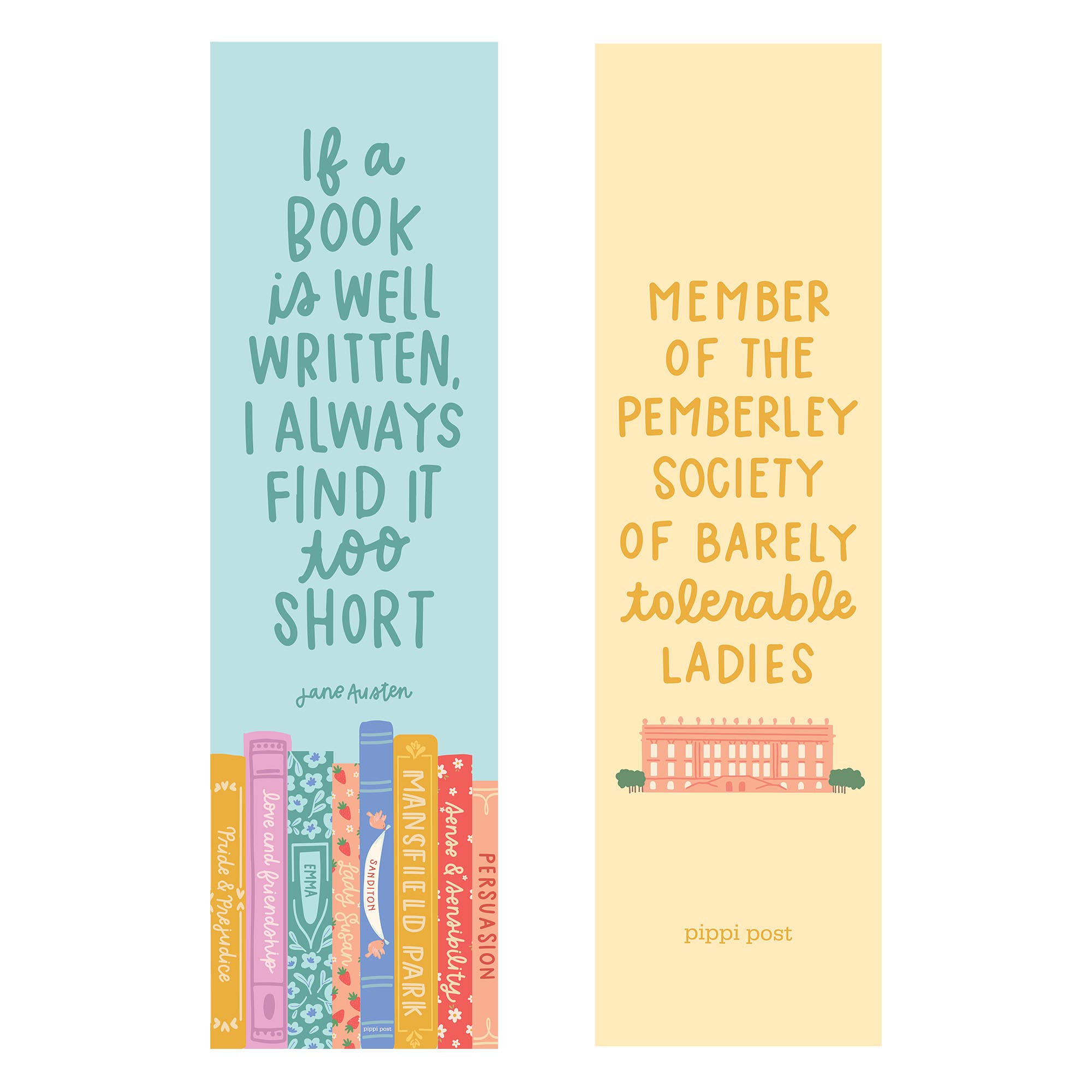 Jane Austen Books Bookmark Set