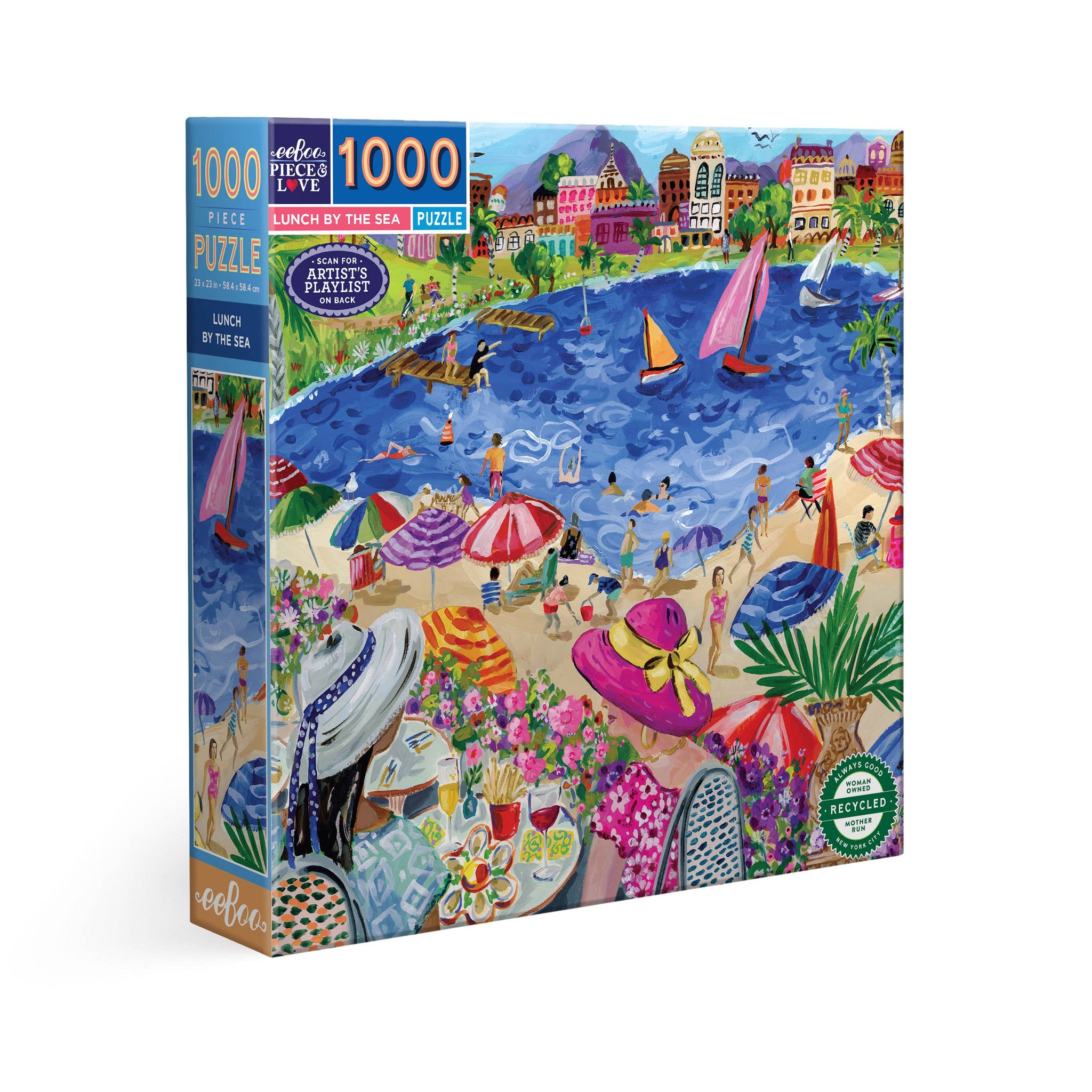 eeBoo Lunch by the Sea 1000 Piece Square Puzzle