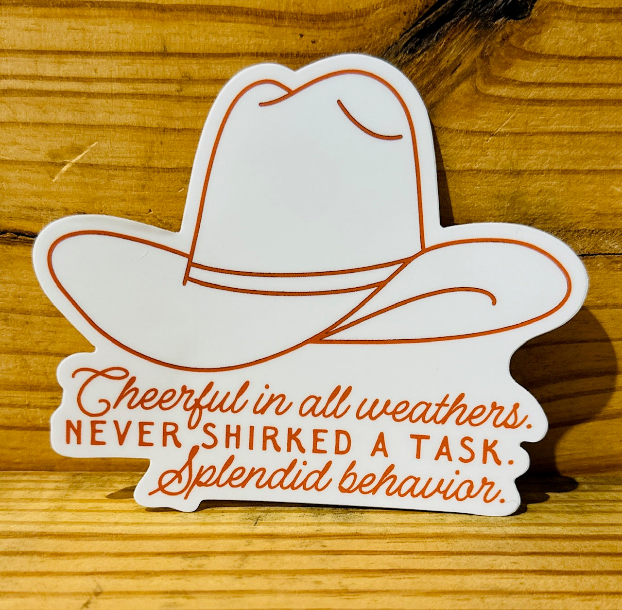 Cowboy Eulogy Sticker