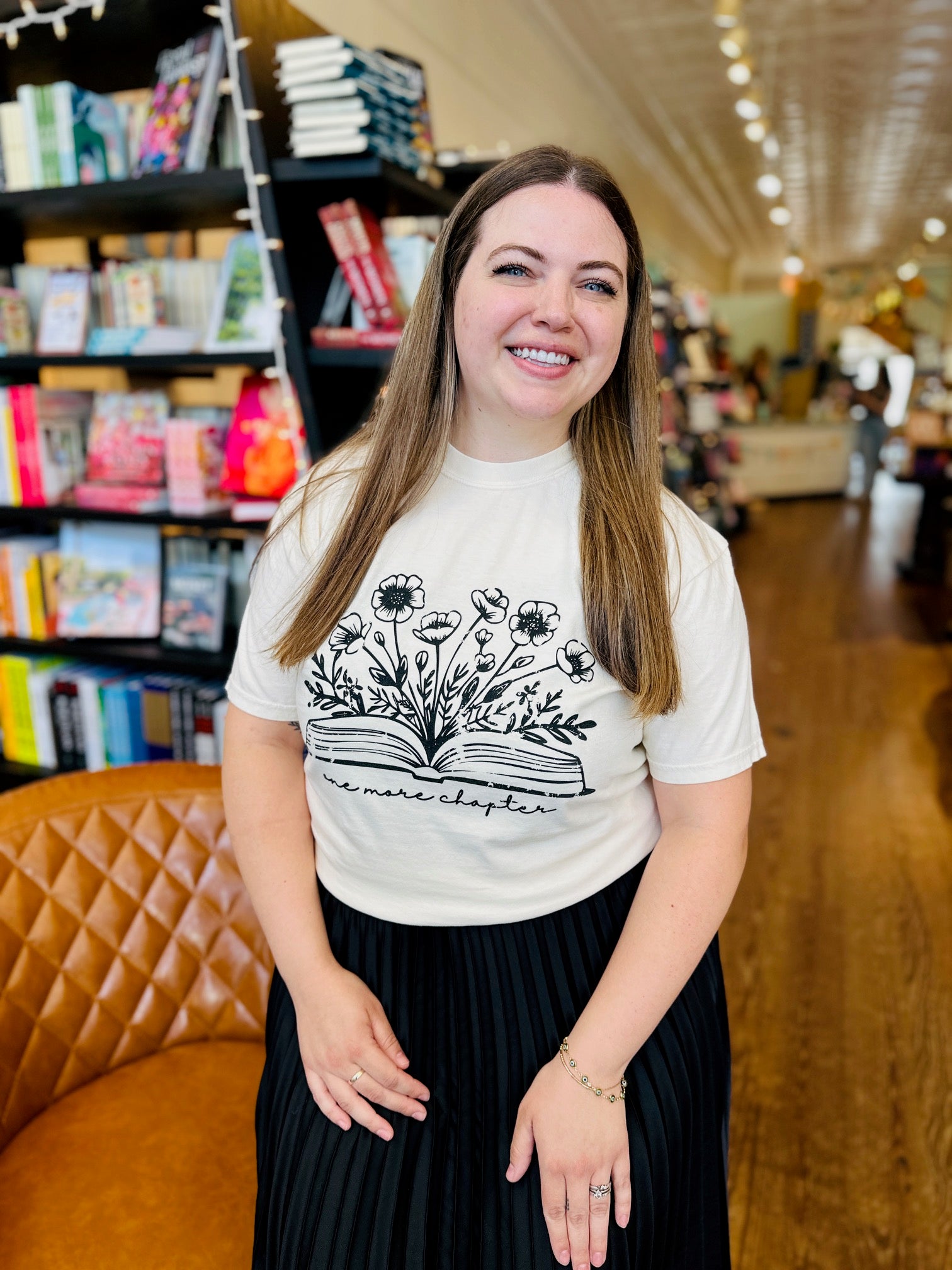 One More Chapter Floral Book Tee