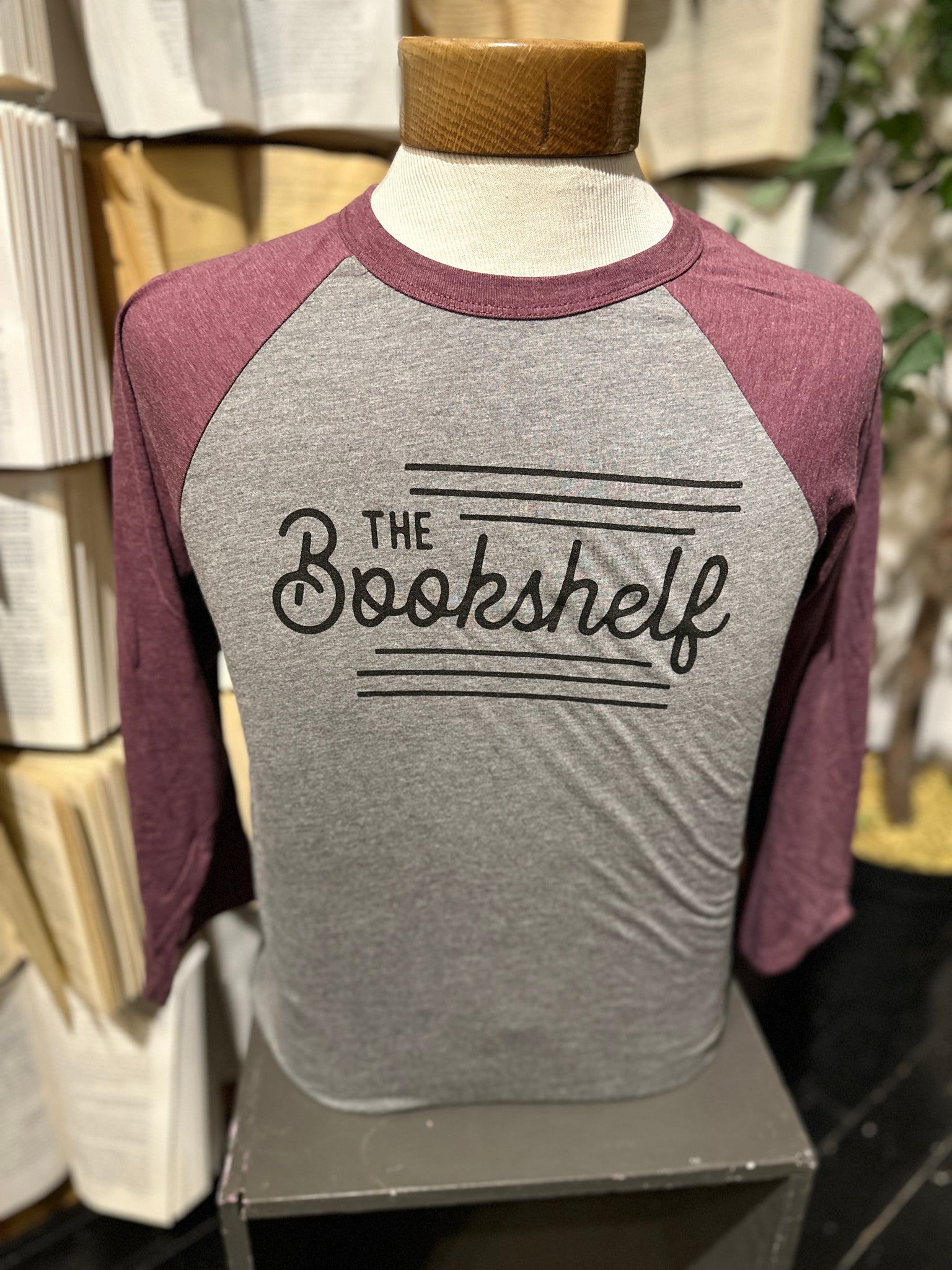 Bookshelf Baseball Tee
