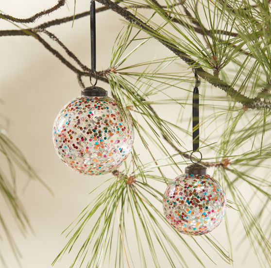 Rainbow Glitter Ornament