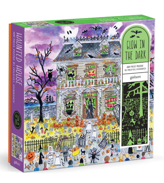 Galison Haunted House Glow in the Dark 500 Piece Puzzle