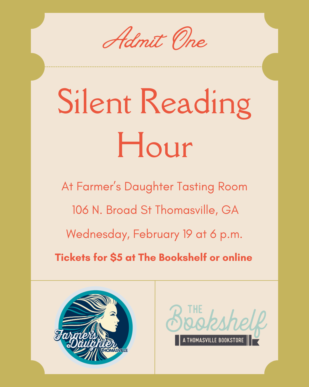 Silent Reading Hour Ticket