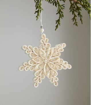 Rolled Paper Snowflake Ornaments