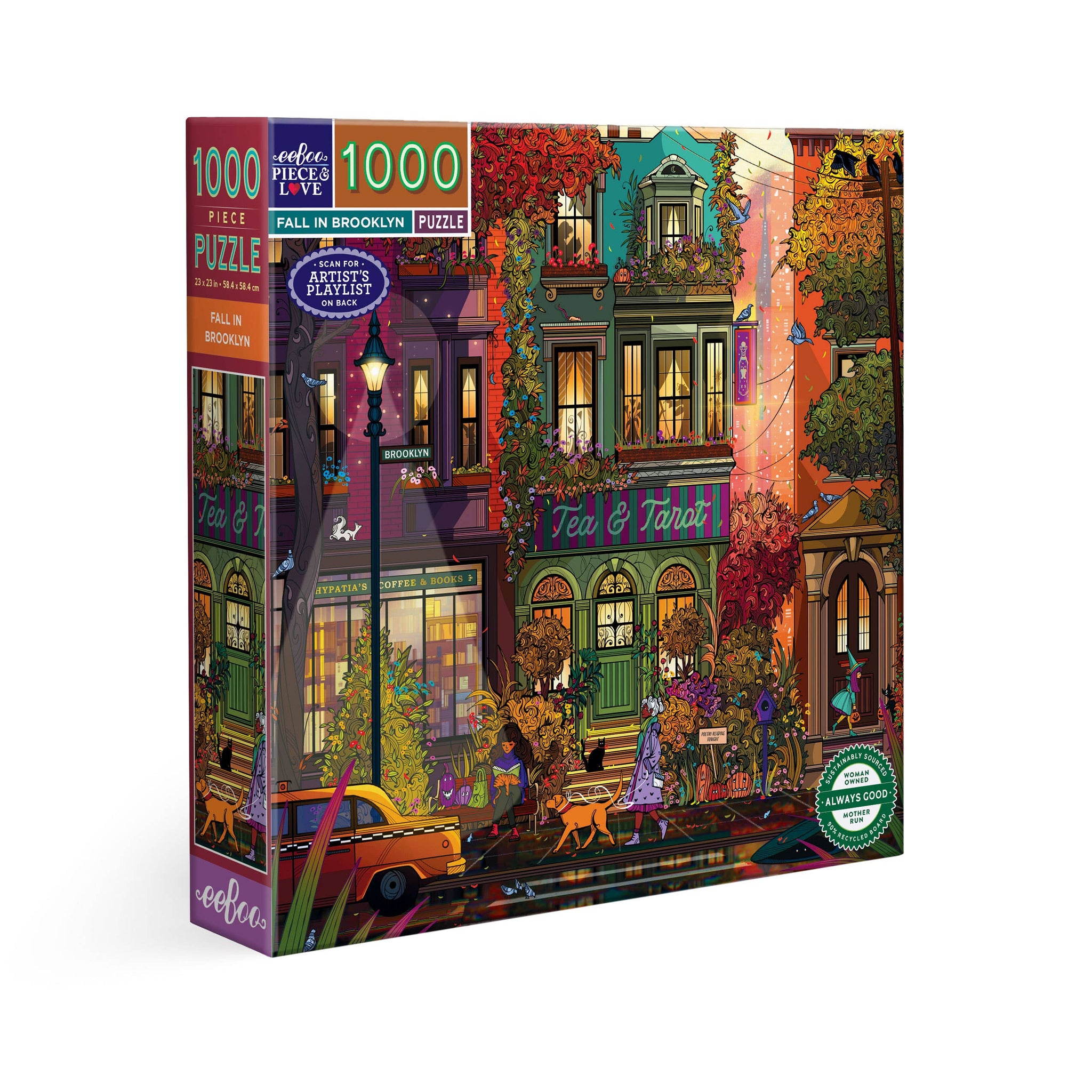 eeBoo Fall in Brooklyn 1000 Piece Puzzle