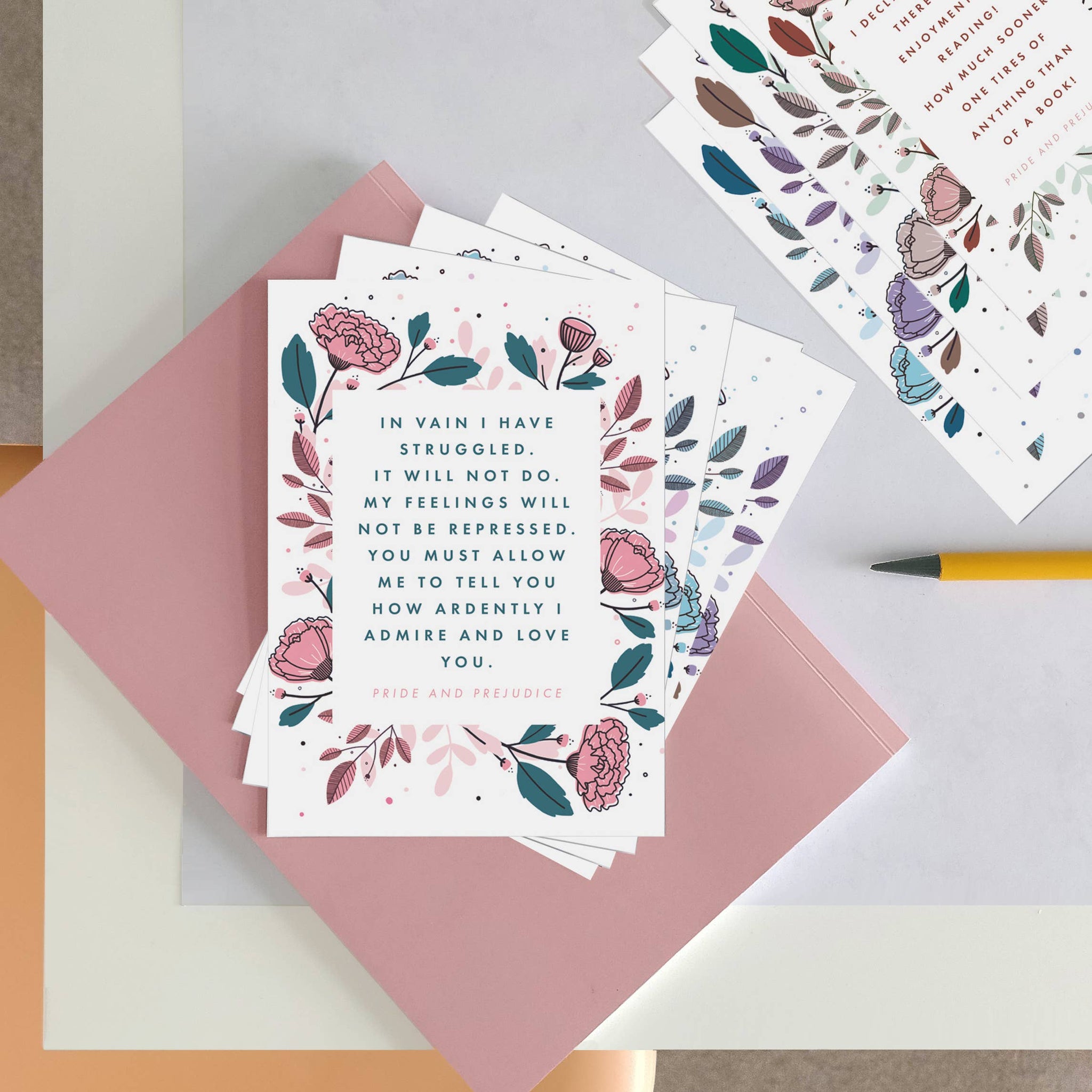 Jane Austen Quotes Postcard Set