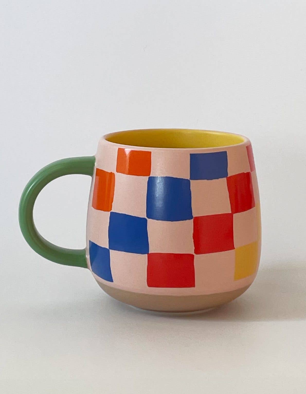 Rainbow Checks Ceramic Mug